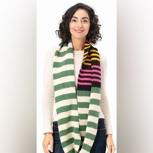 Rock Flower Paper Infinity Scarf New with Tags Colorful Winter Cozy Maximalist